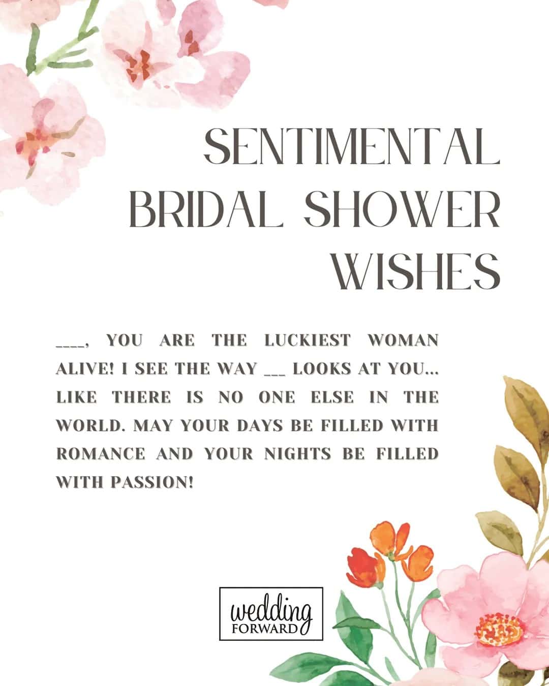 Sentimental Bridal Shower Wishes