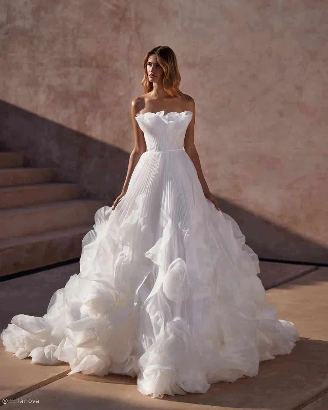 Ruffle Bridal Dresses