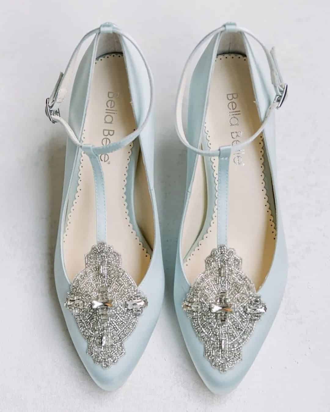 Blue Vintage Wedding Shoes