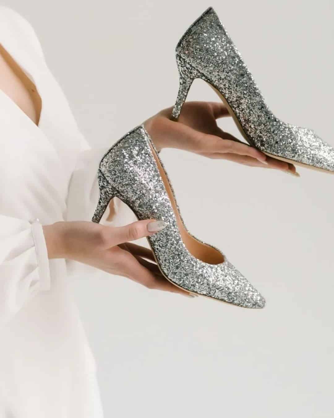 Sparkly Shoes With Low Heels