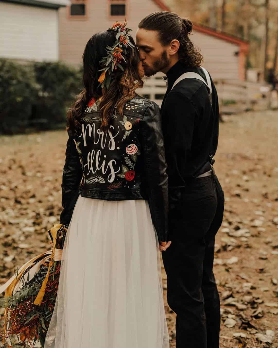 Black Bridal Jackets For Brides