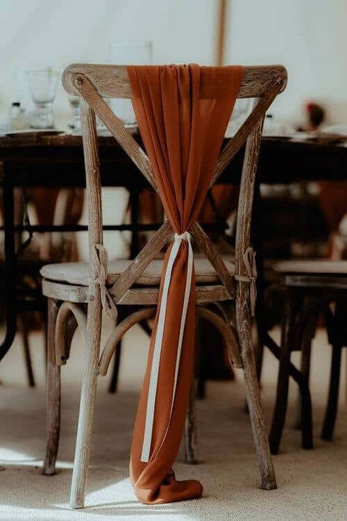 Orange chair decor