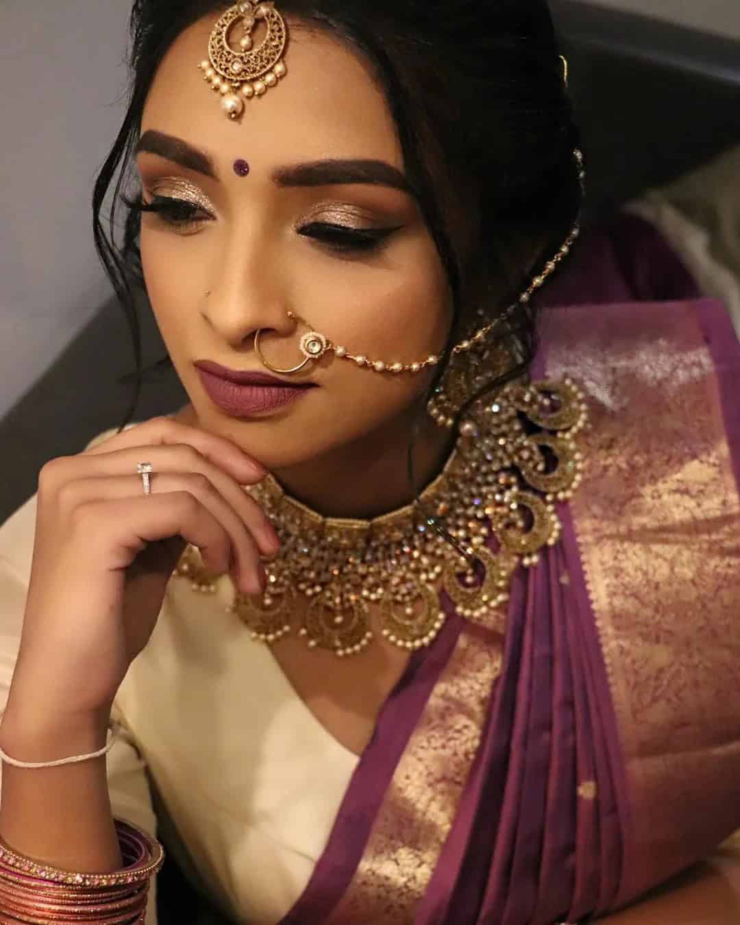 Metallic Tones Indian Bridal Makeup