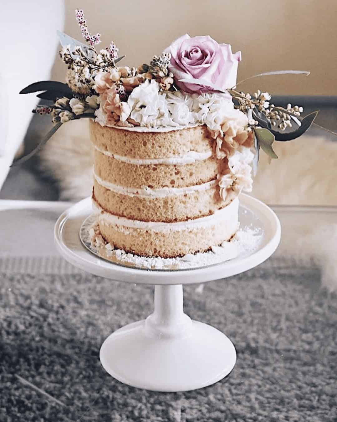 1-Tier Simple Naked Wedding Cakes