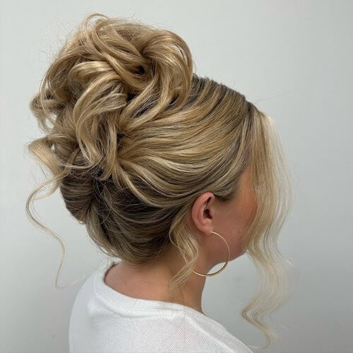 Twisted high bun