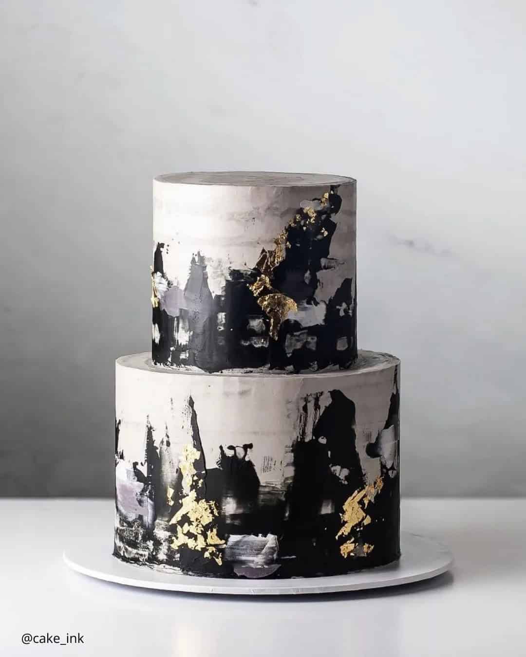 Simple Black And White Wedding Cakes