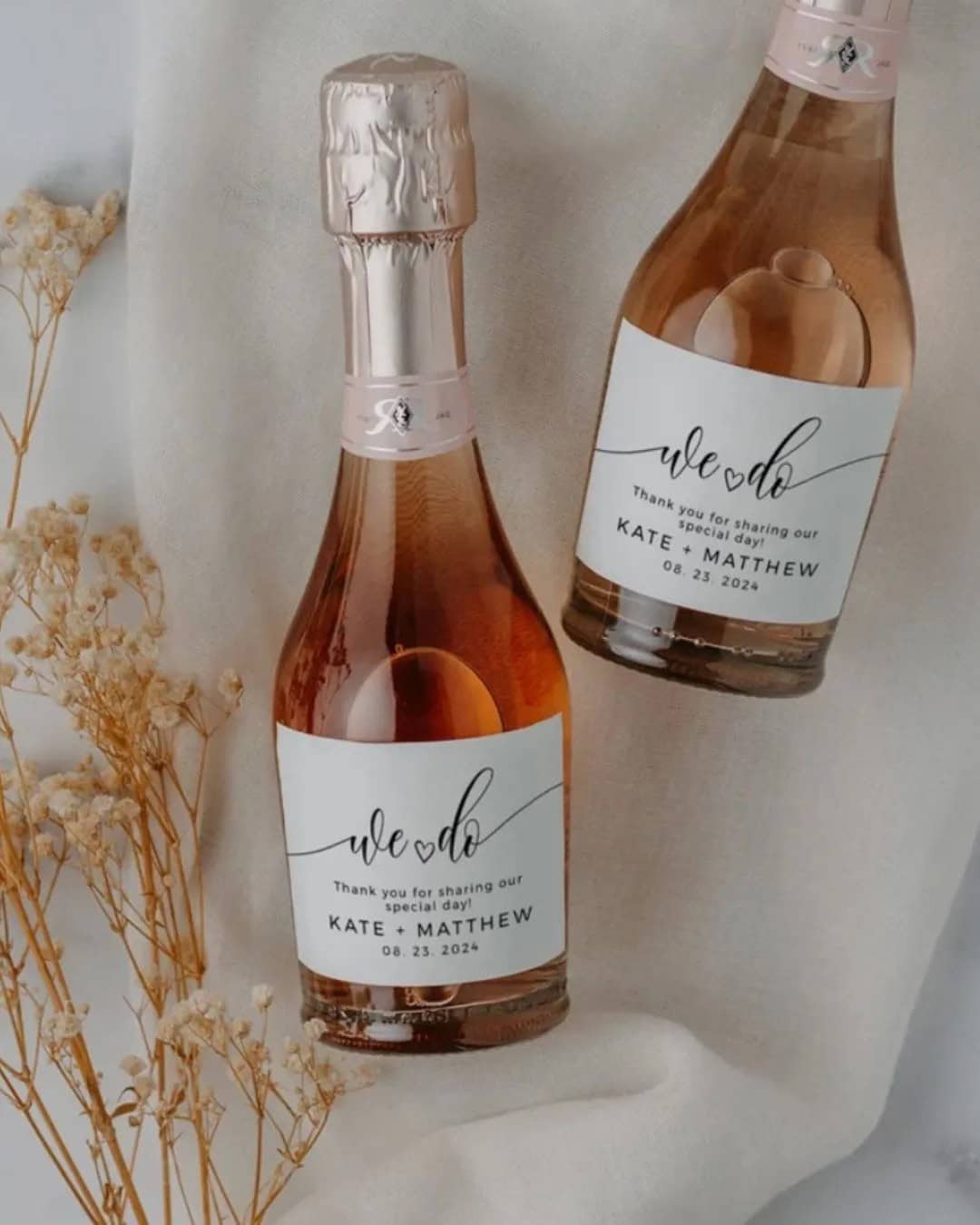 Personalized Mini Wine Bottles