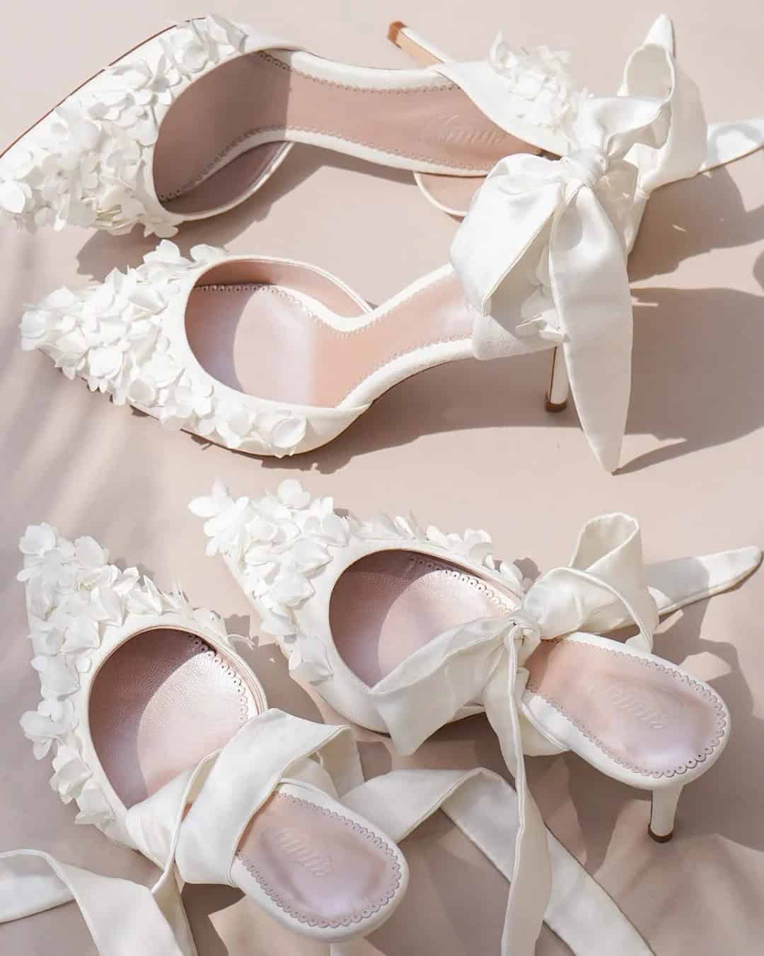 Floral Motifs Bridal Shoes