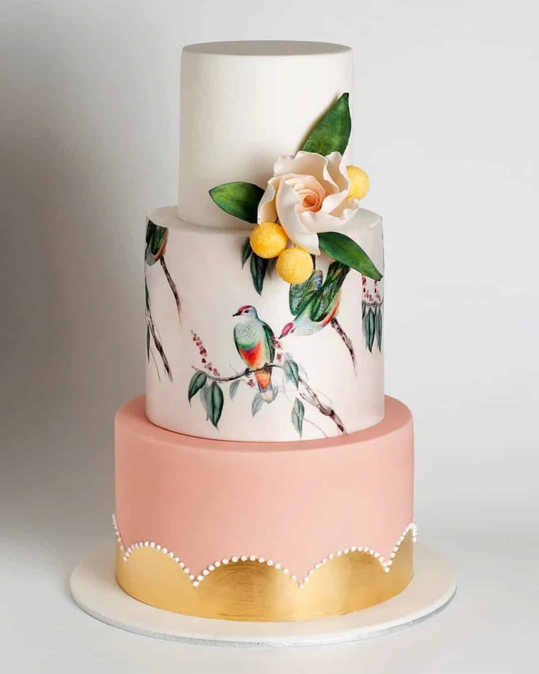 Painted Unique Beautiful Wedding Cakes