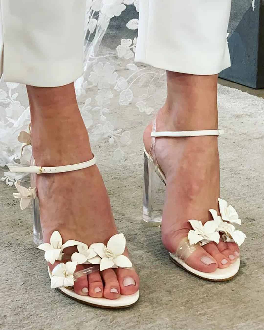 Camilla Gabrieli Leather Flower Sandals