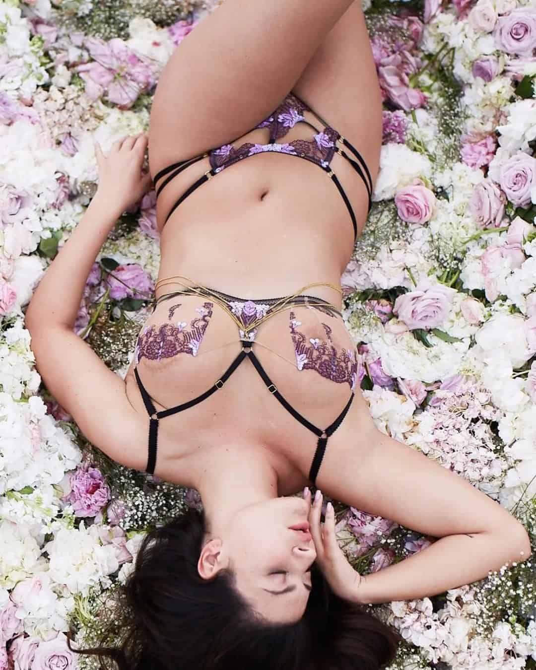 Flower-Printed Gentle Lingerie Variants For Brides