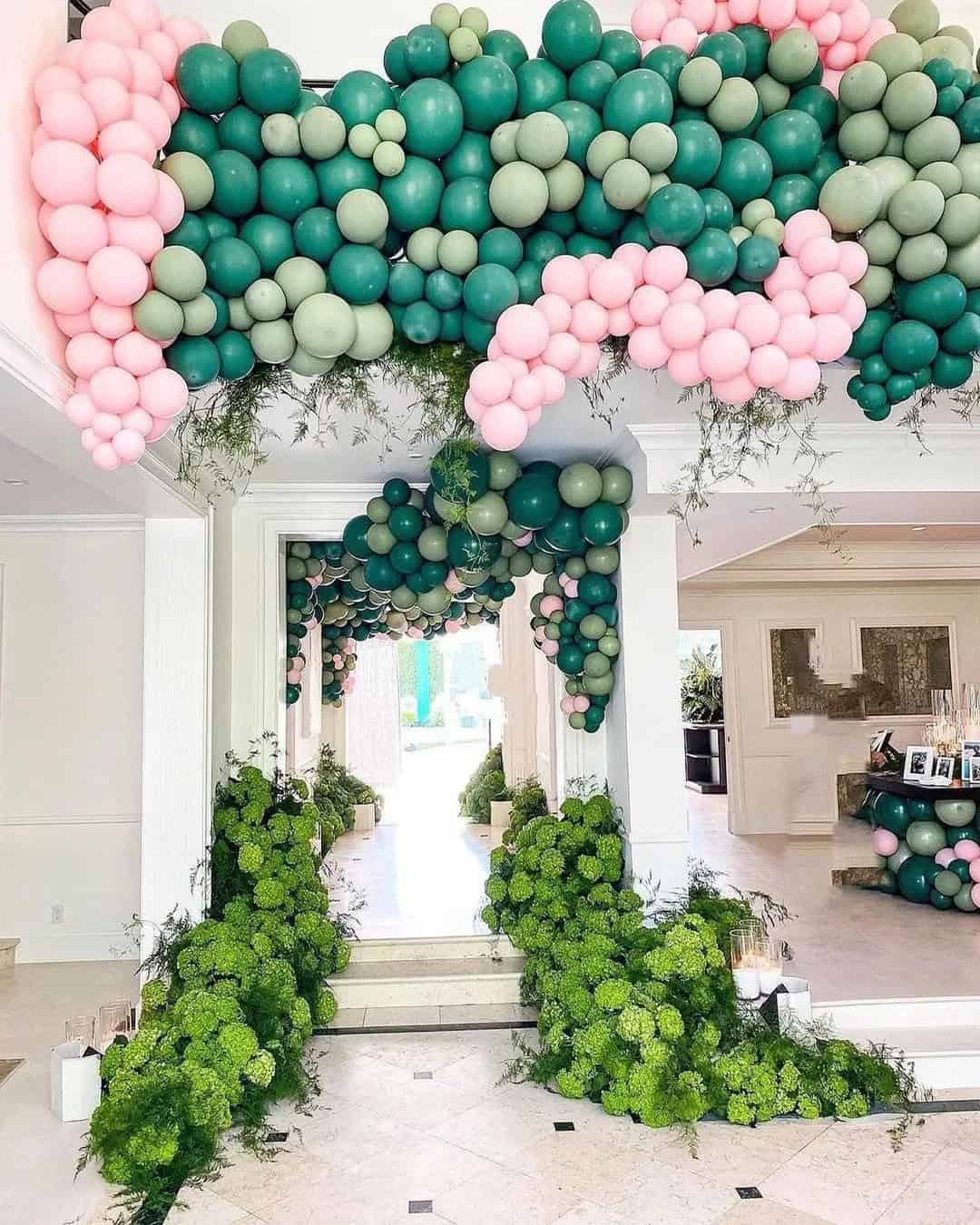 Elegant Wedding Hall Decorated With Balloons