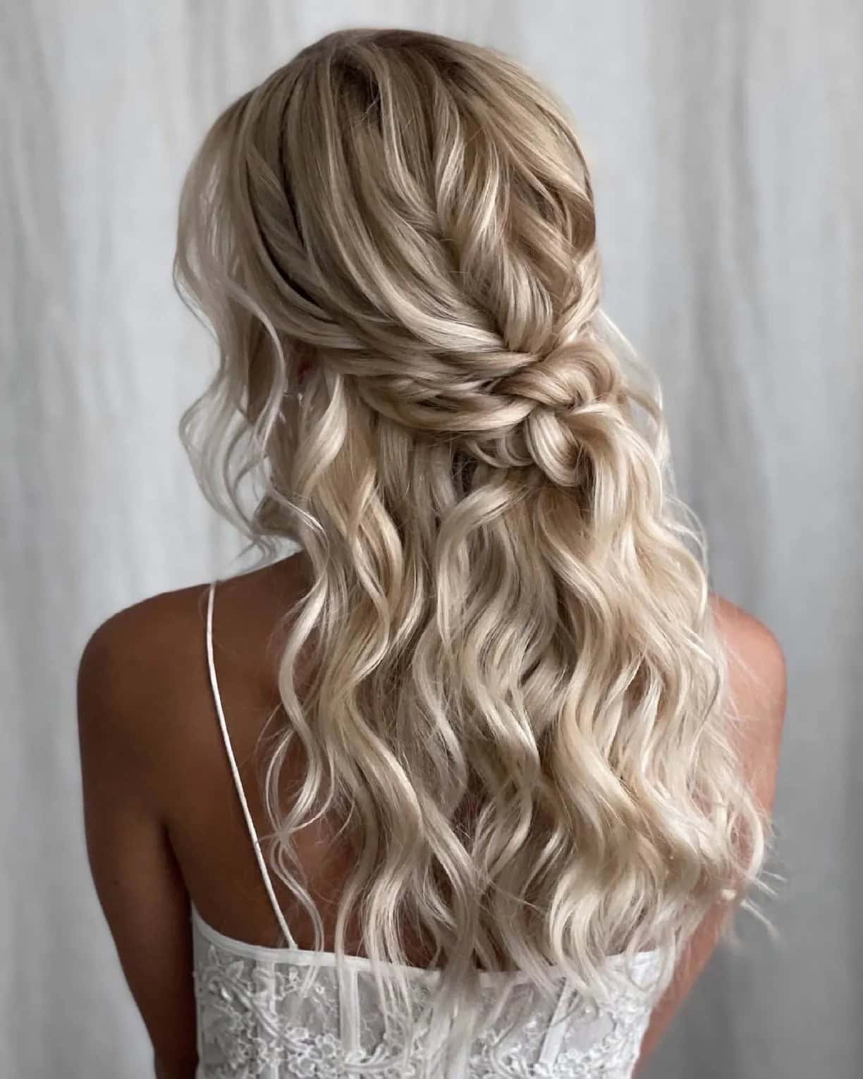 Half Up Wedding Hairstyles For Thin Hair