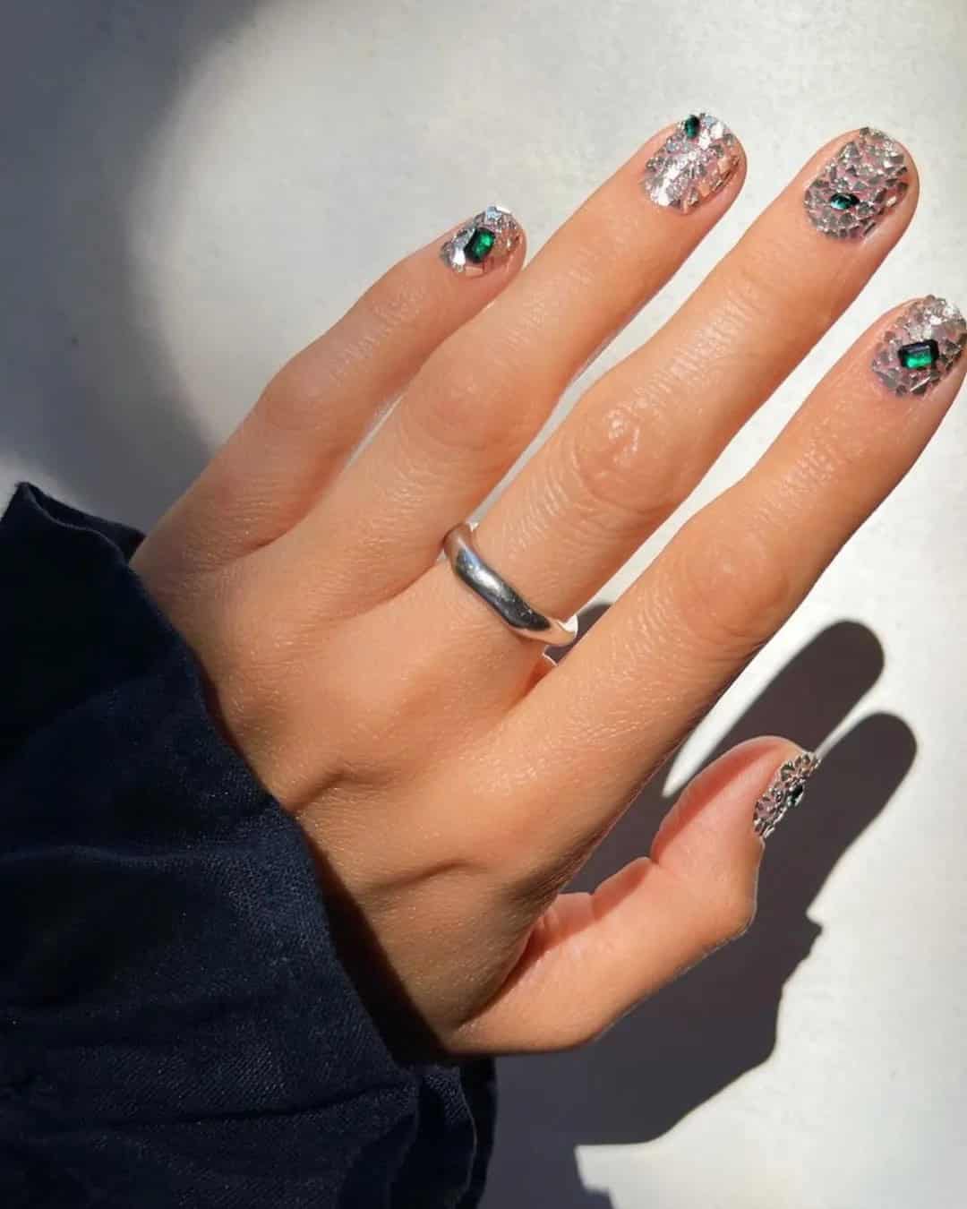 Glitter Wedding Nails