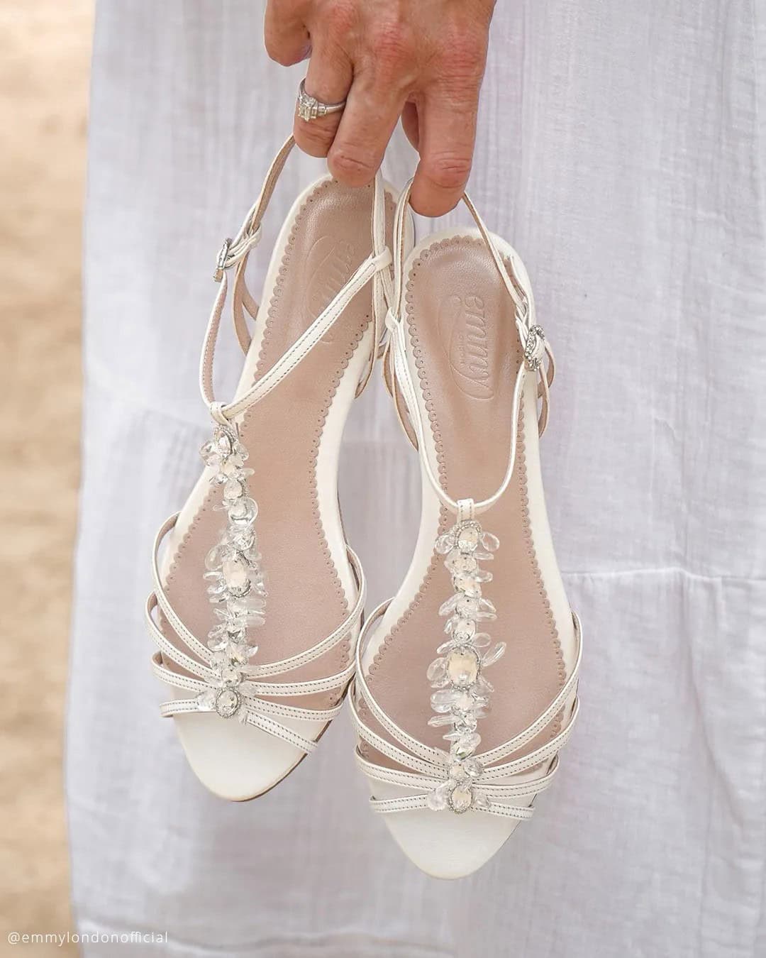 White Wedding Sandals