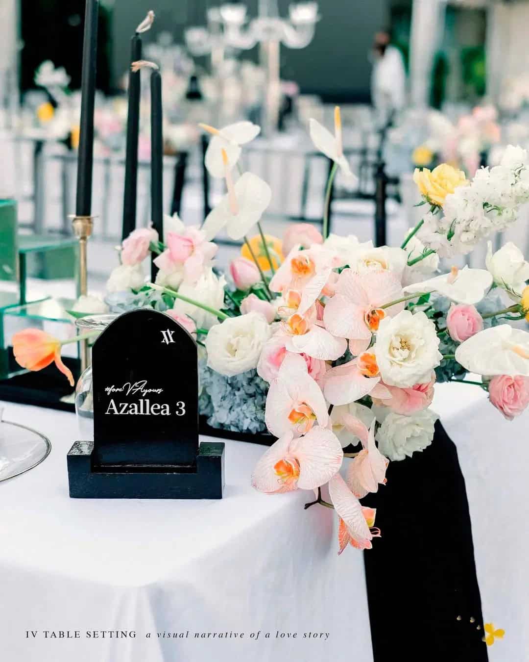 Black And White Wedding Reception Ideas