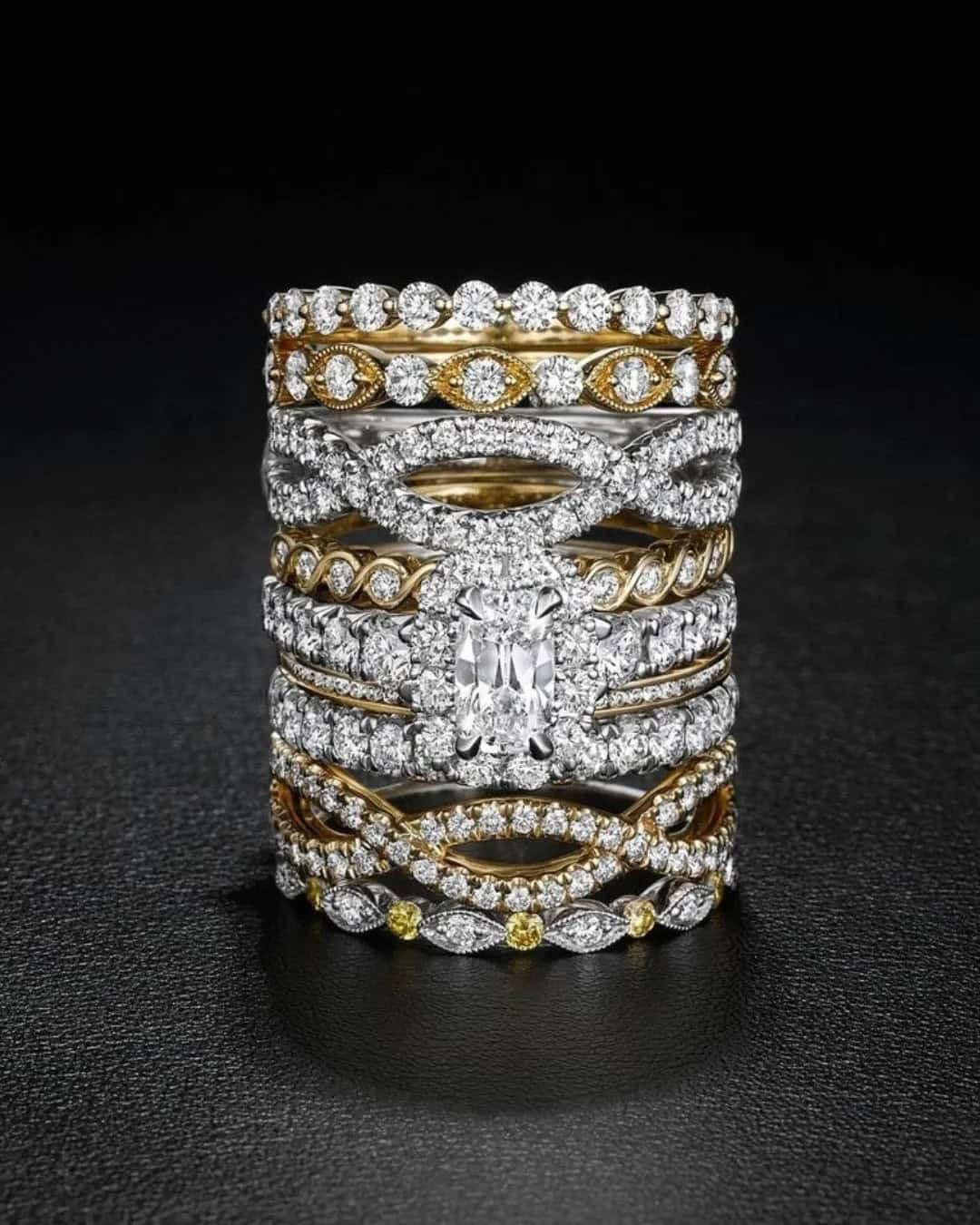 Modern Diamond Wedding Rings