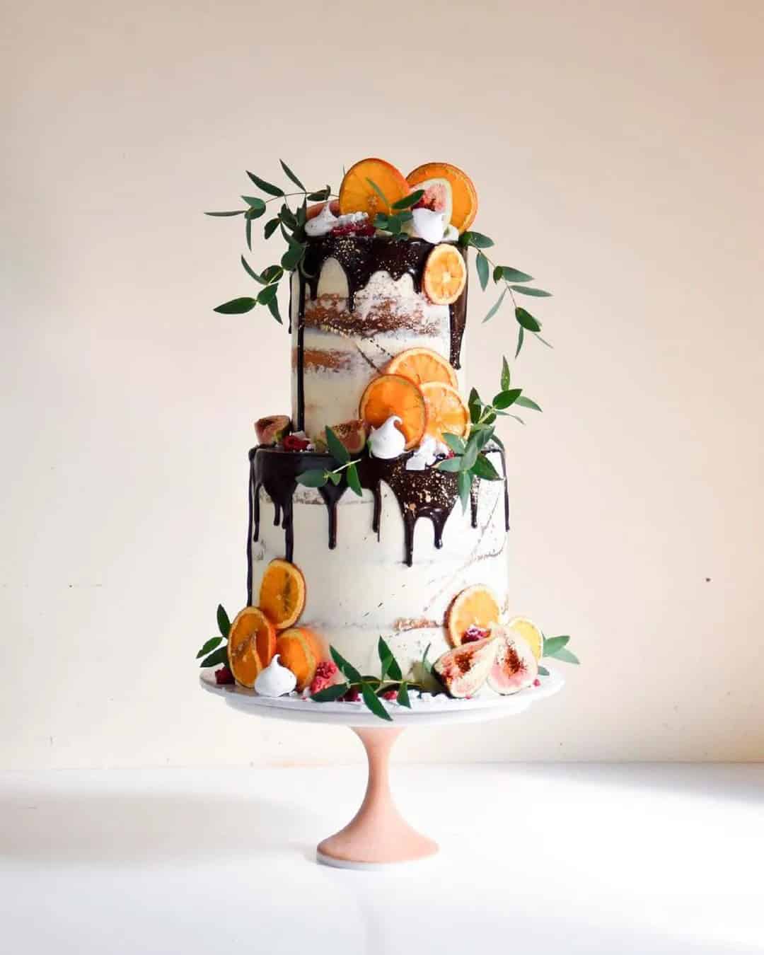 Charming Naked Drip Cakes