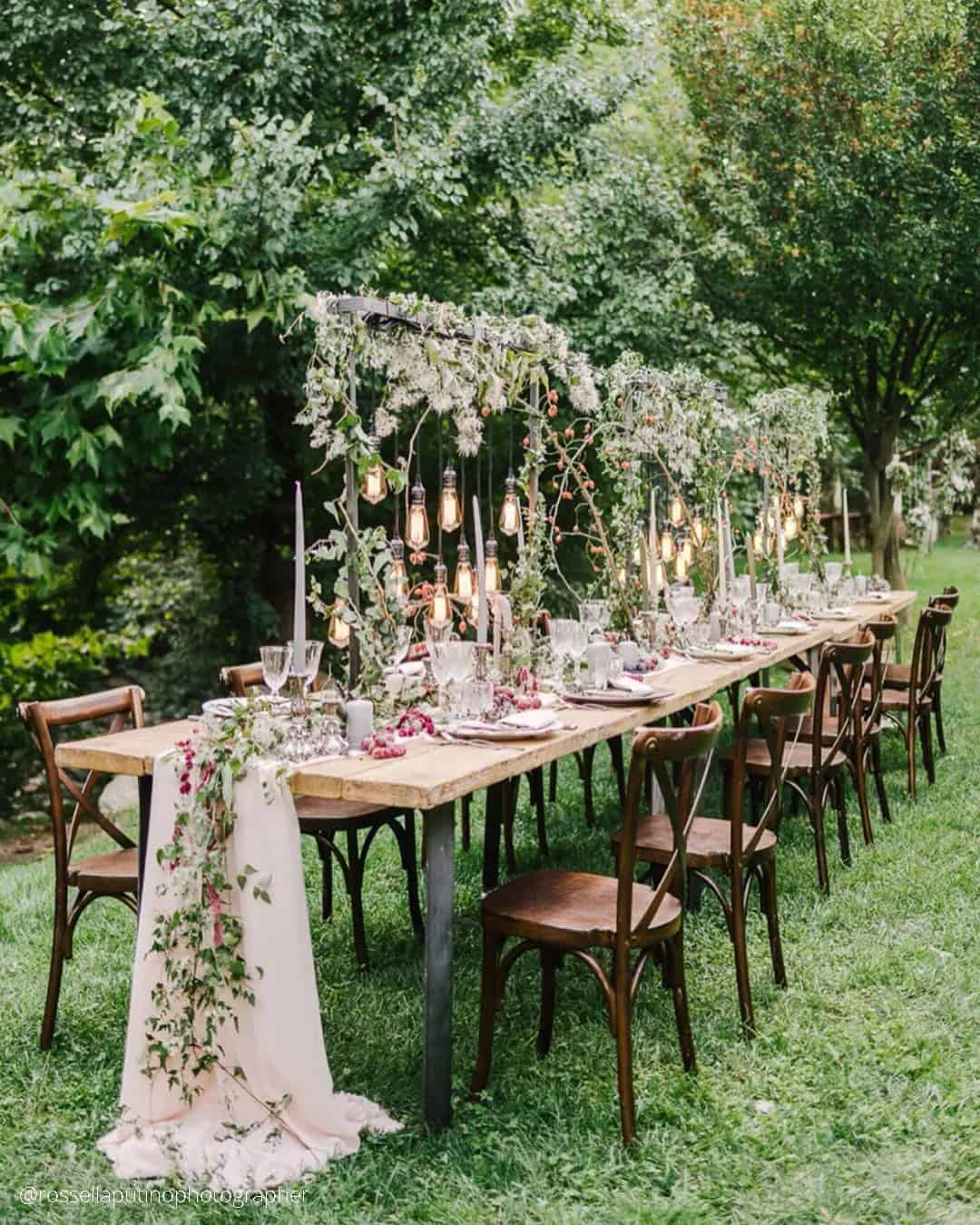 Forest Wedding Reception Decor