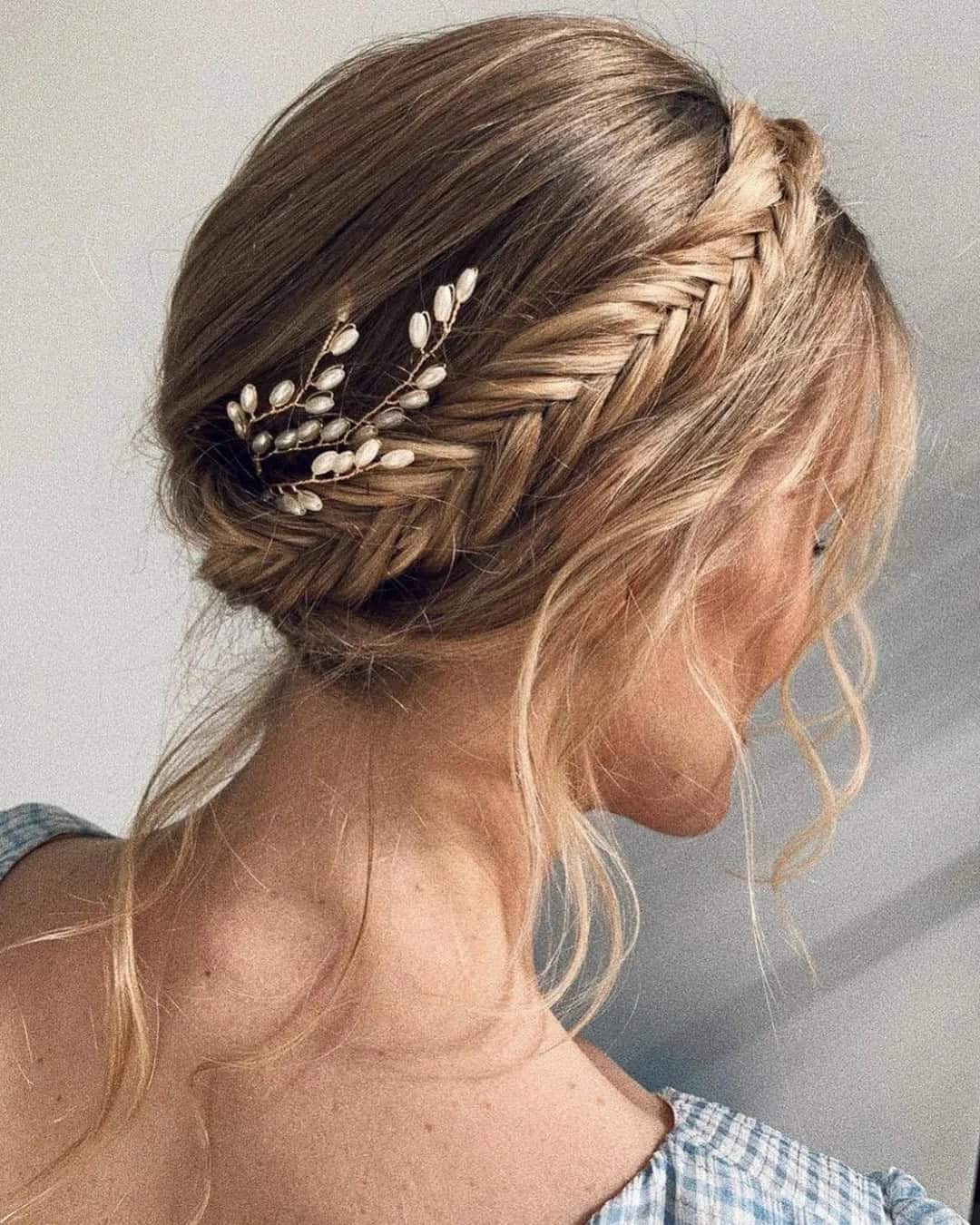 Braided Updos For Brides With Thin Hair