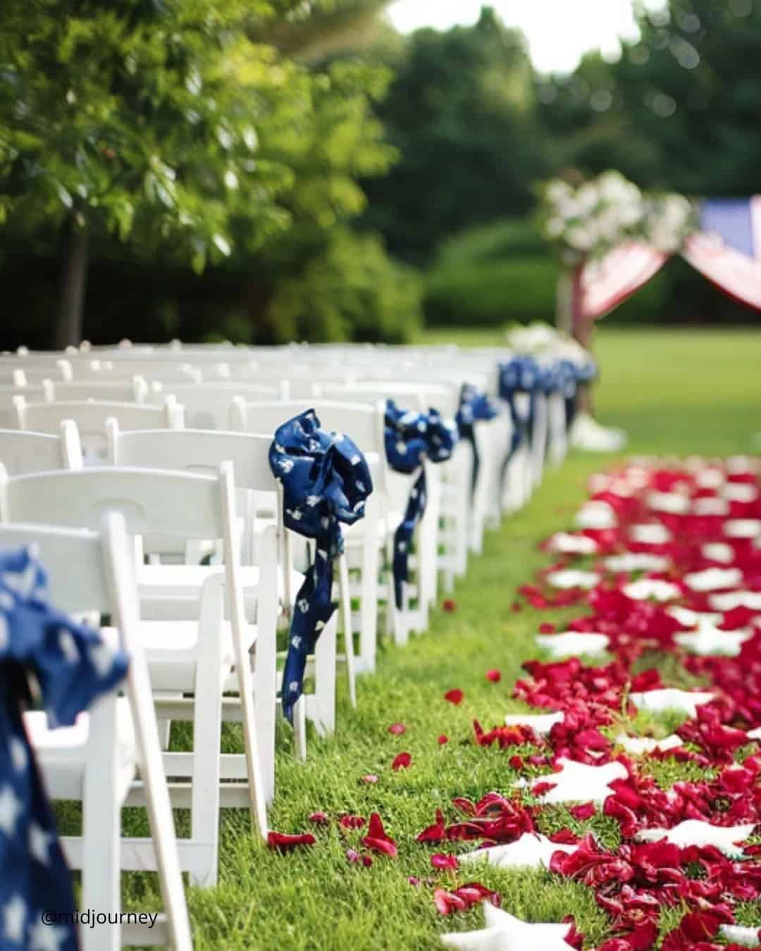 Independence Day Wedding Aisle