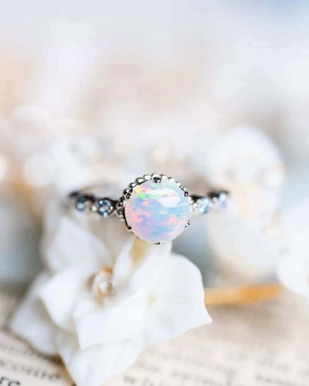 Rings With Round Cut Opal