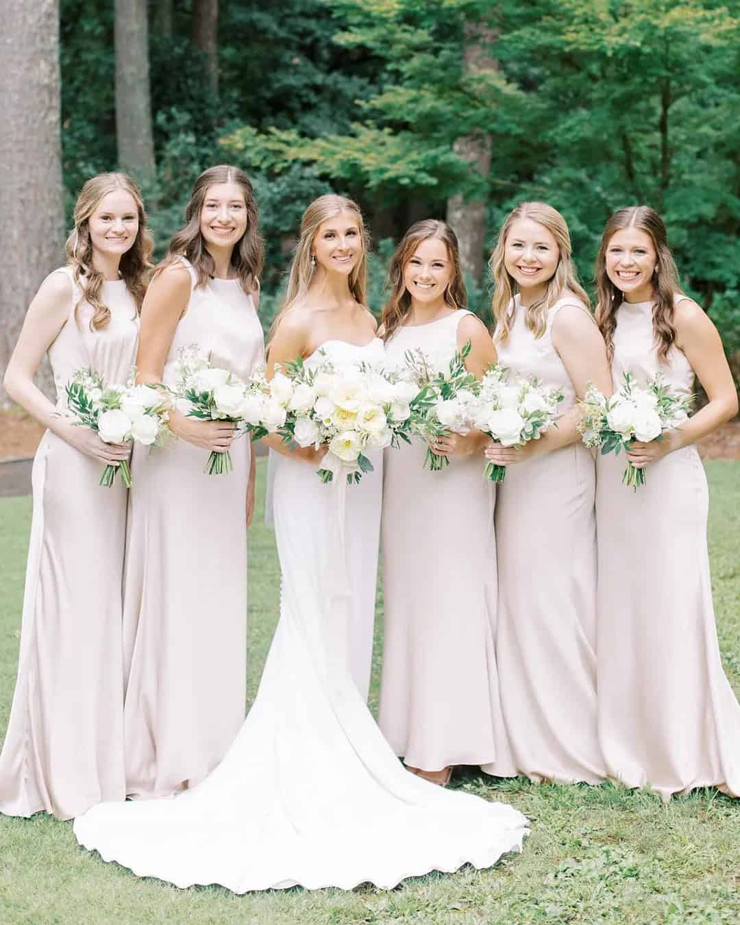 Satin Bridesmaid Gowns