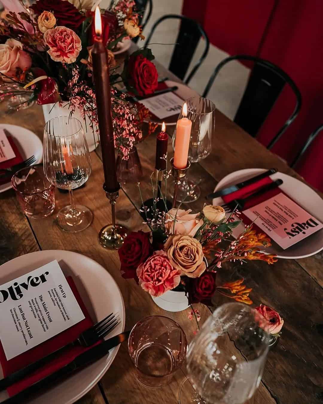 Rust Wedding Table Decor Ideas