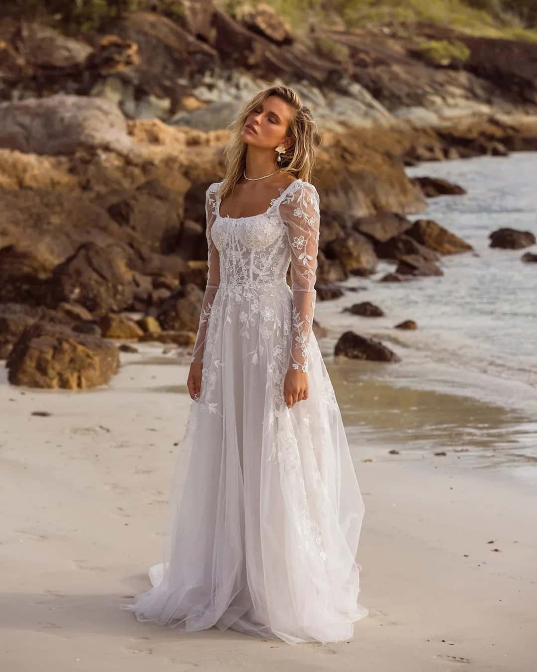 Lace Destination Wedding Gowns