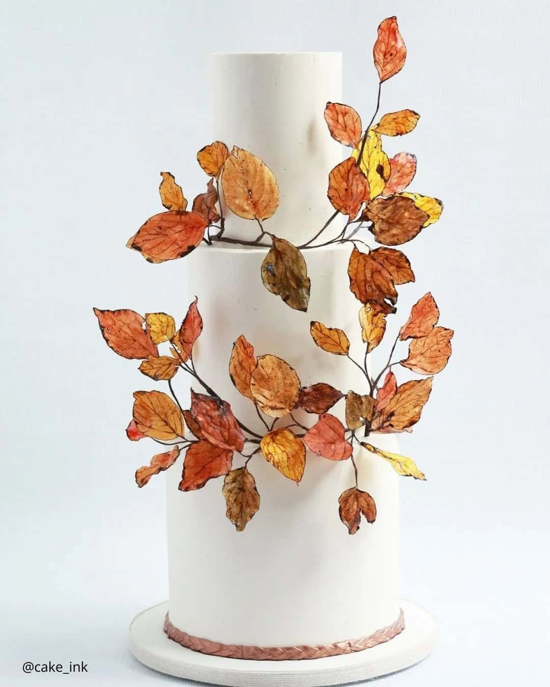 Rust Floral Cake Decorations