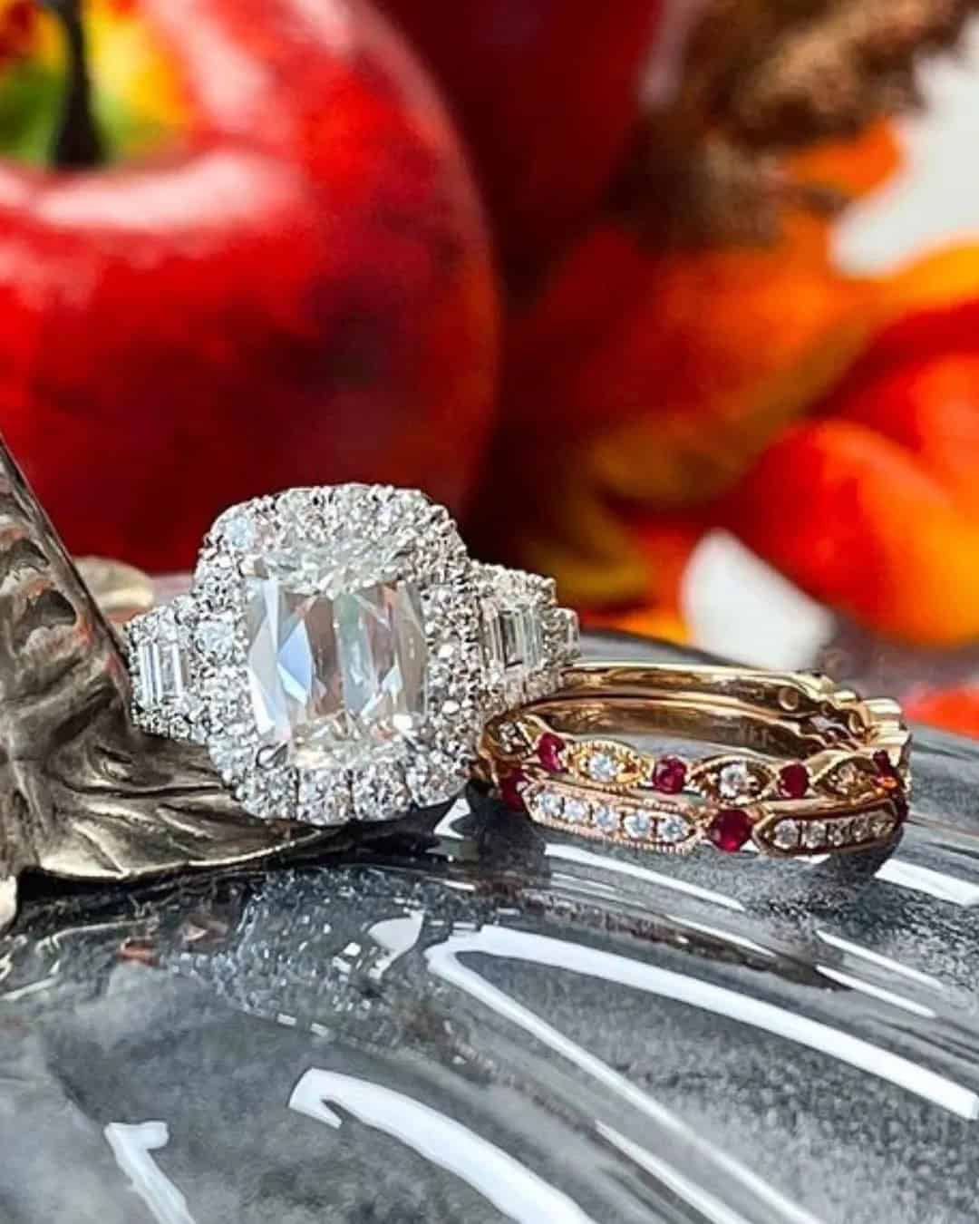 Stunning Halo Wedding Rings