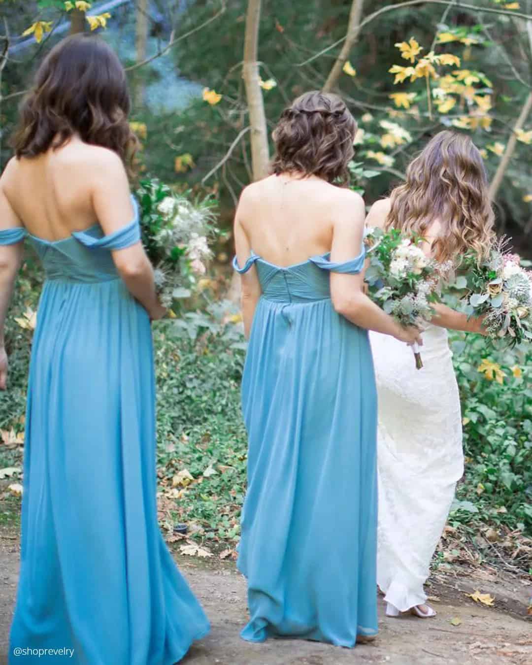 Sky Blue Bridesmaid Gowns