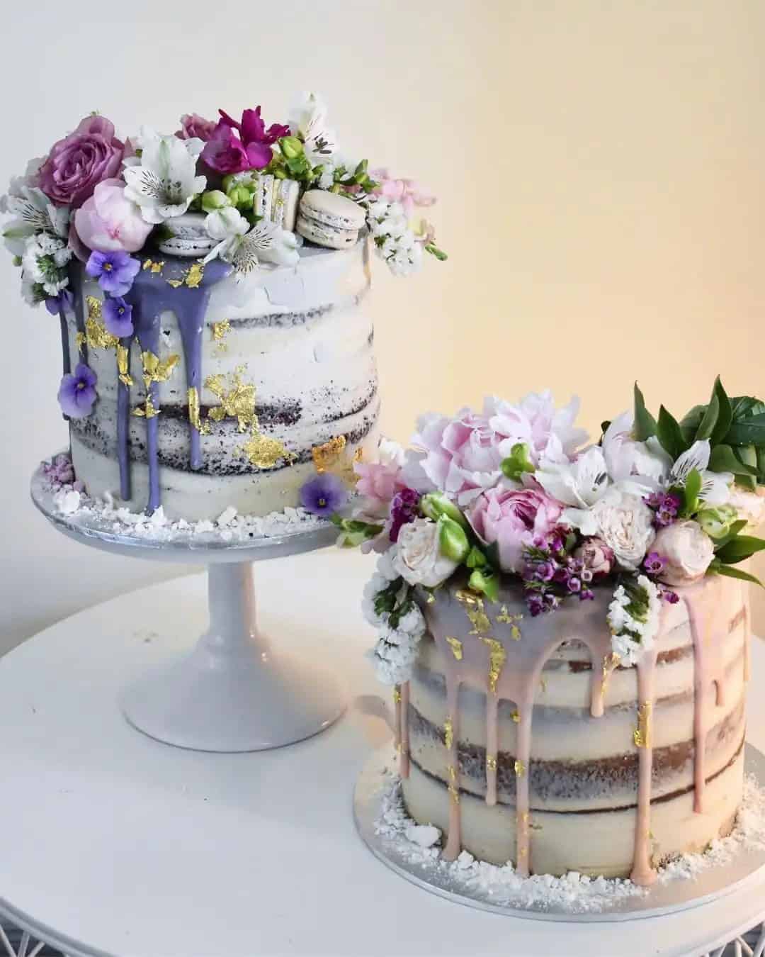 1-Tier Simple Naked Wedding Cakes