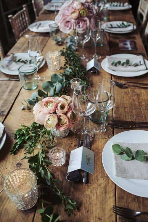 Greenery table runners