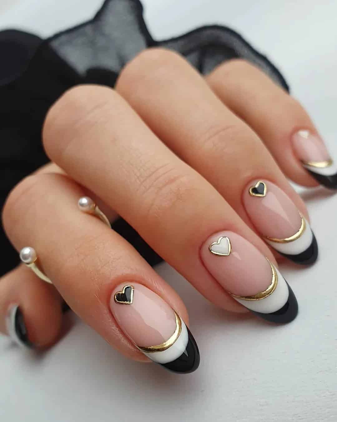 Wedding Nails With Metallic Designs