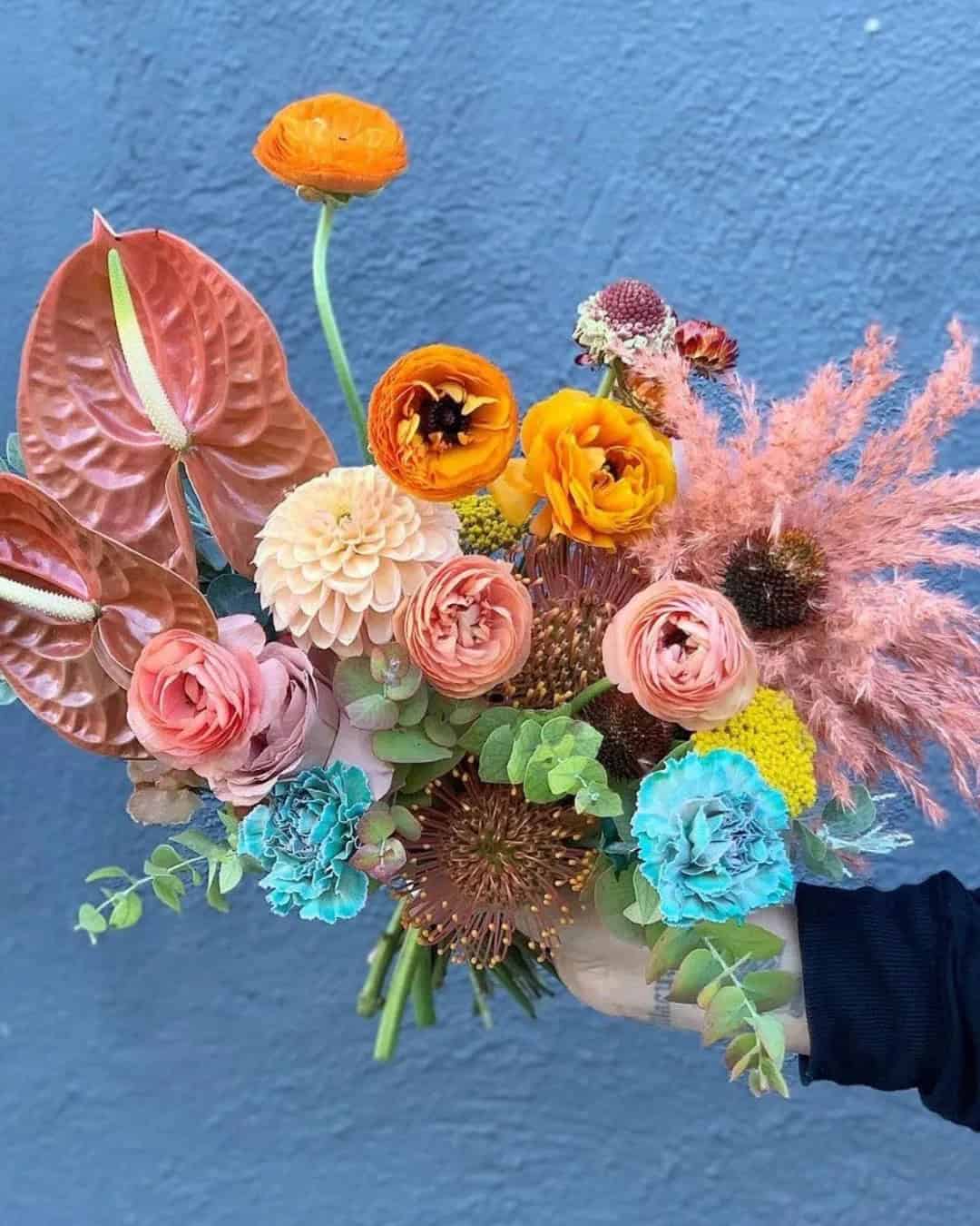 Colorful Bouquets for a Bride