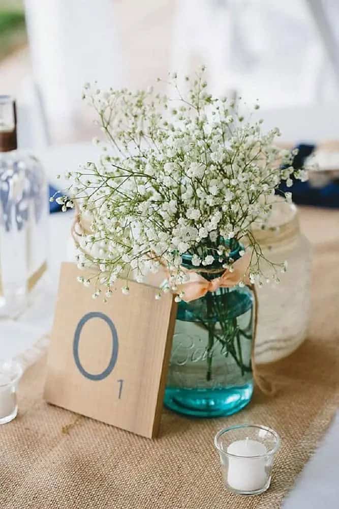 Mason Jars Wedding Centerpieces