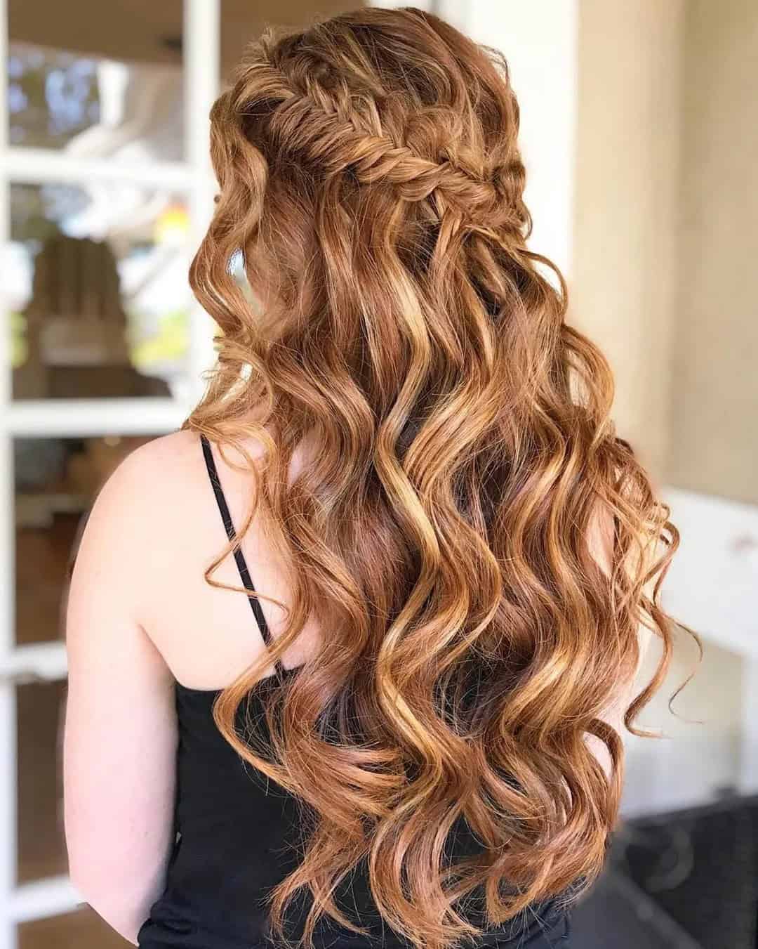 Long Hair Fall Wedding Hairstyles