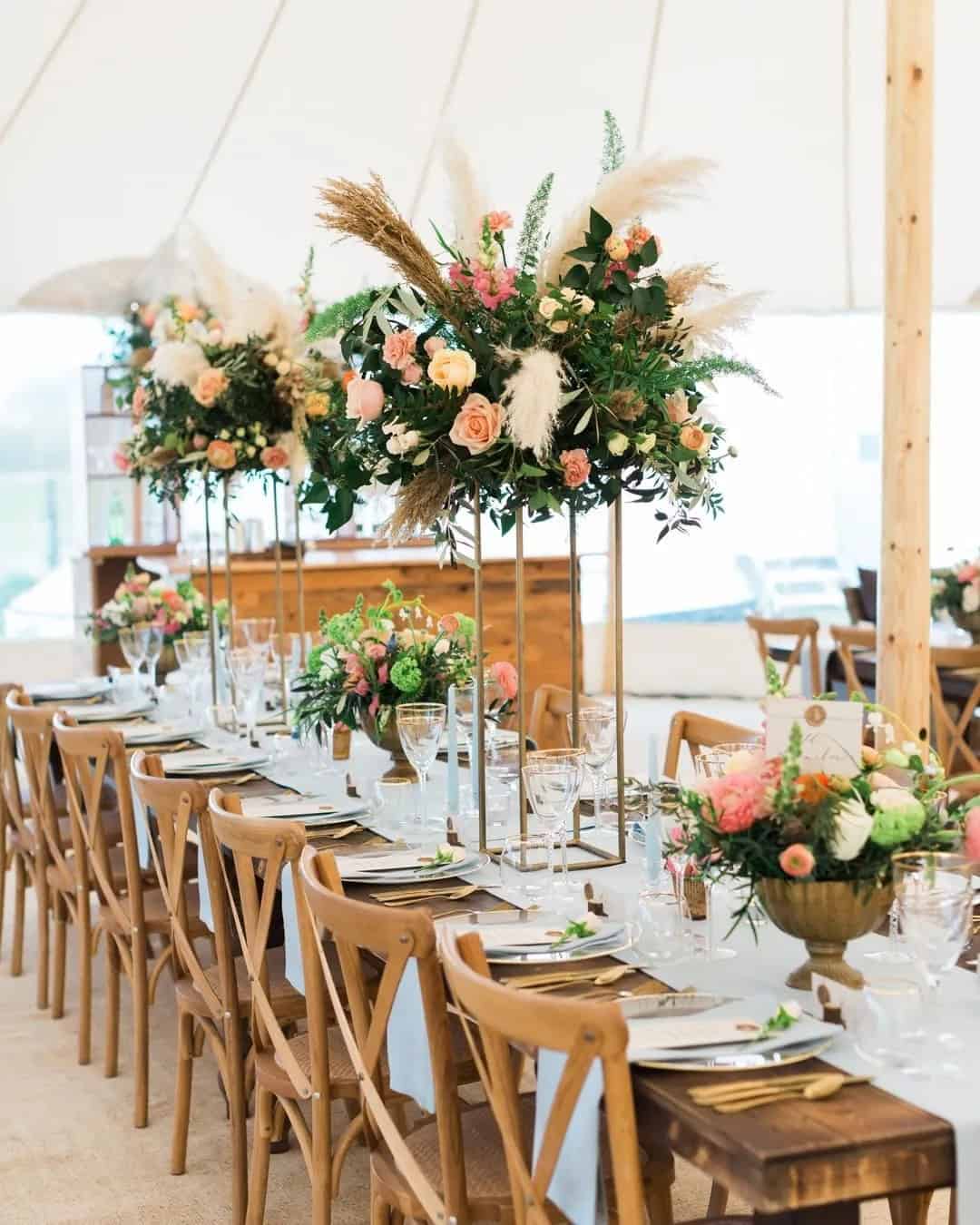 Wedding Centerpieces with Greenery