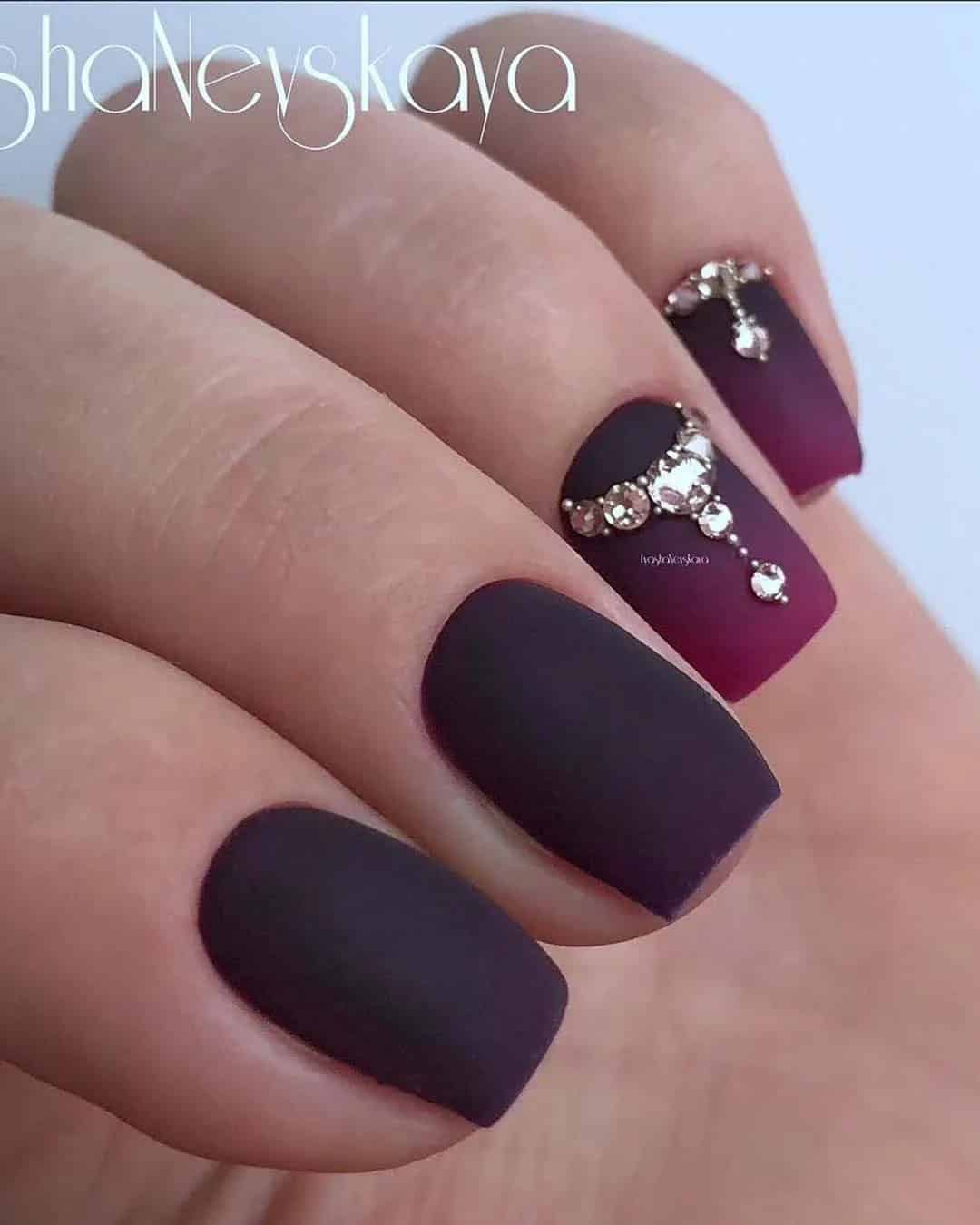 Burgundy And Silver