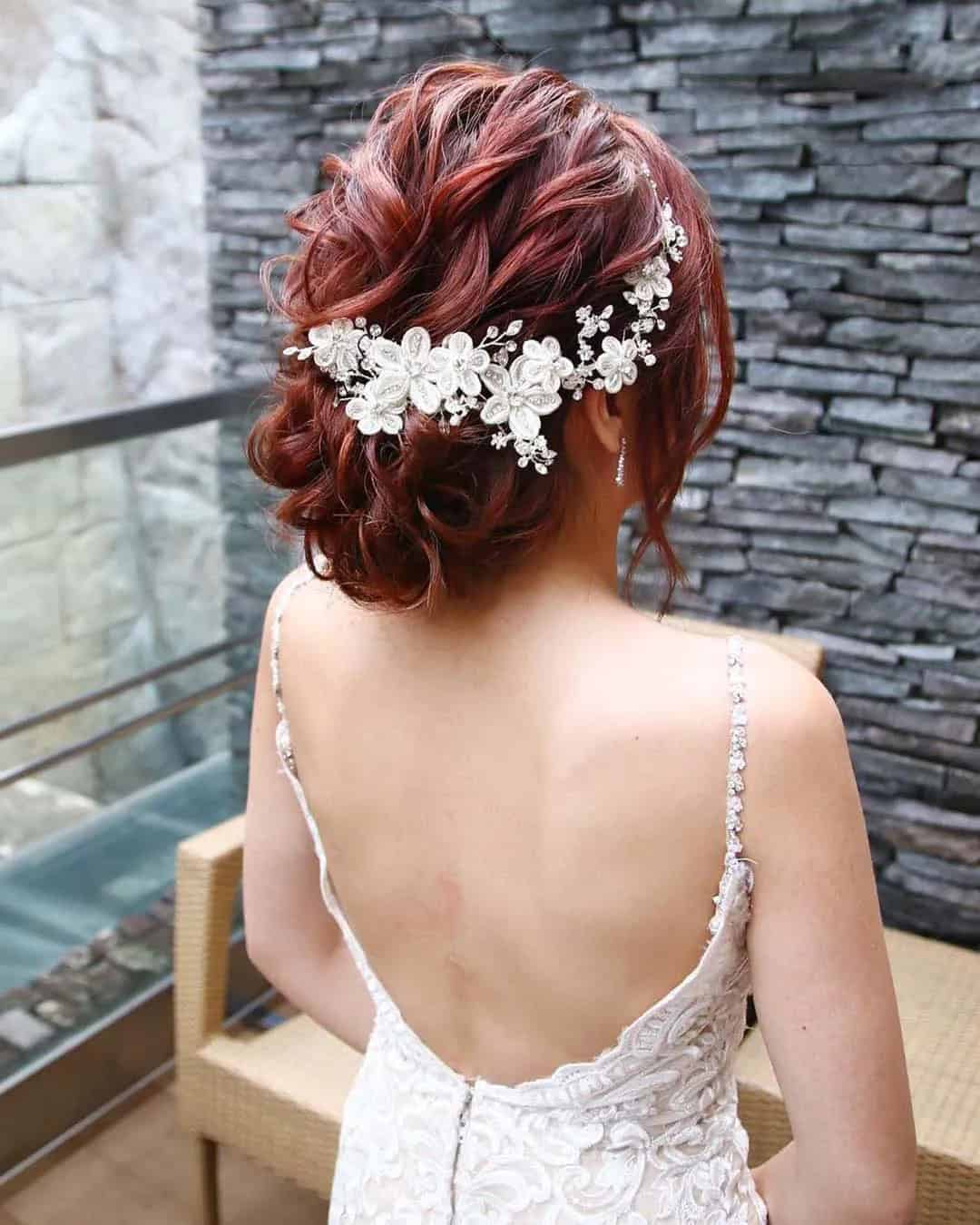 Medium Hair Asian Wedding Hairstyles