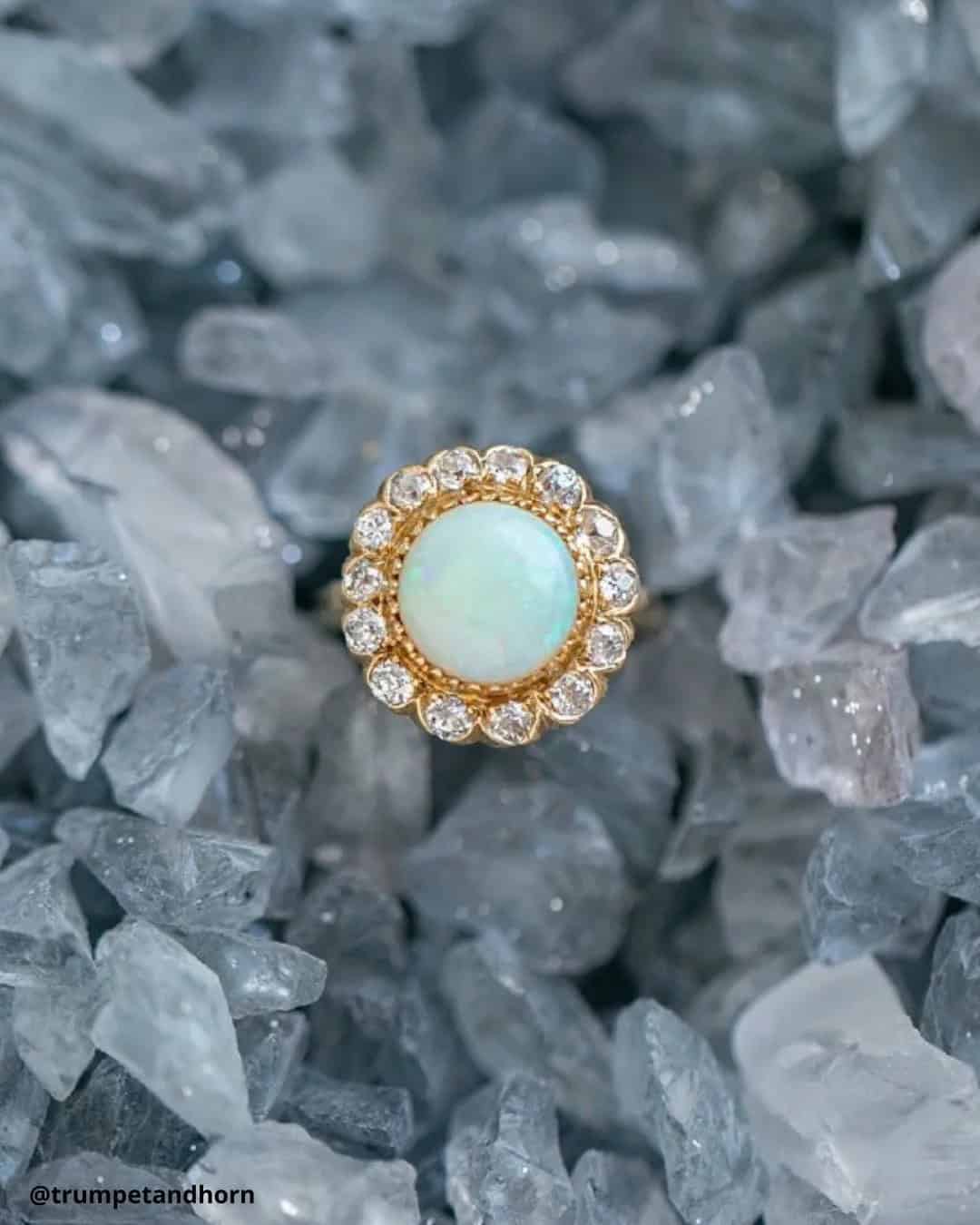 Rings With Round Cut Opal