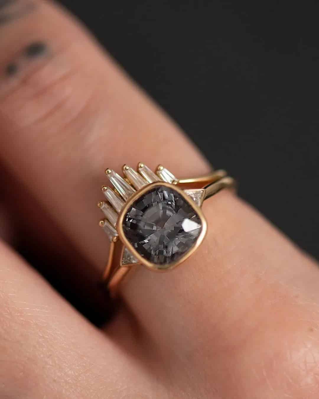 Unique Black Engagement Rings