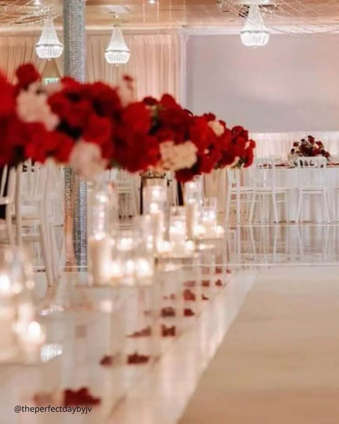 Valentine’s Day Wedding Venue Decorations