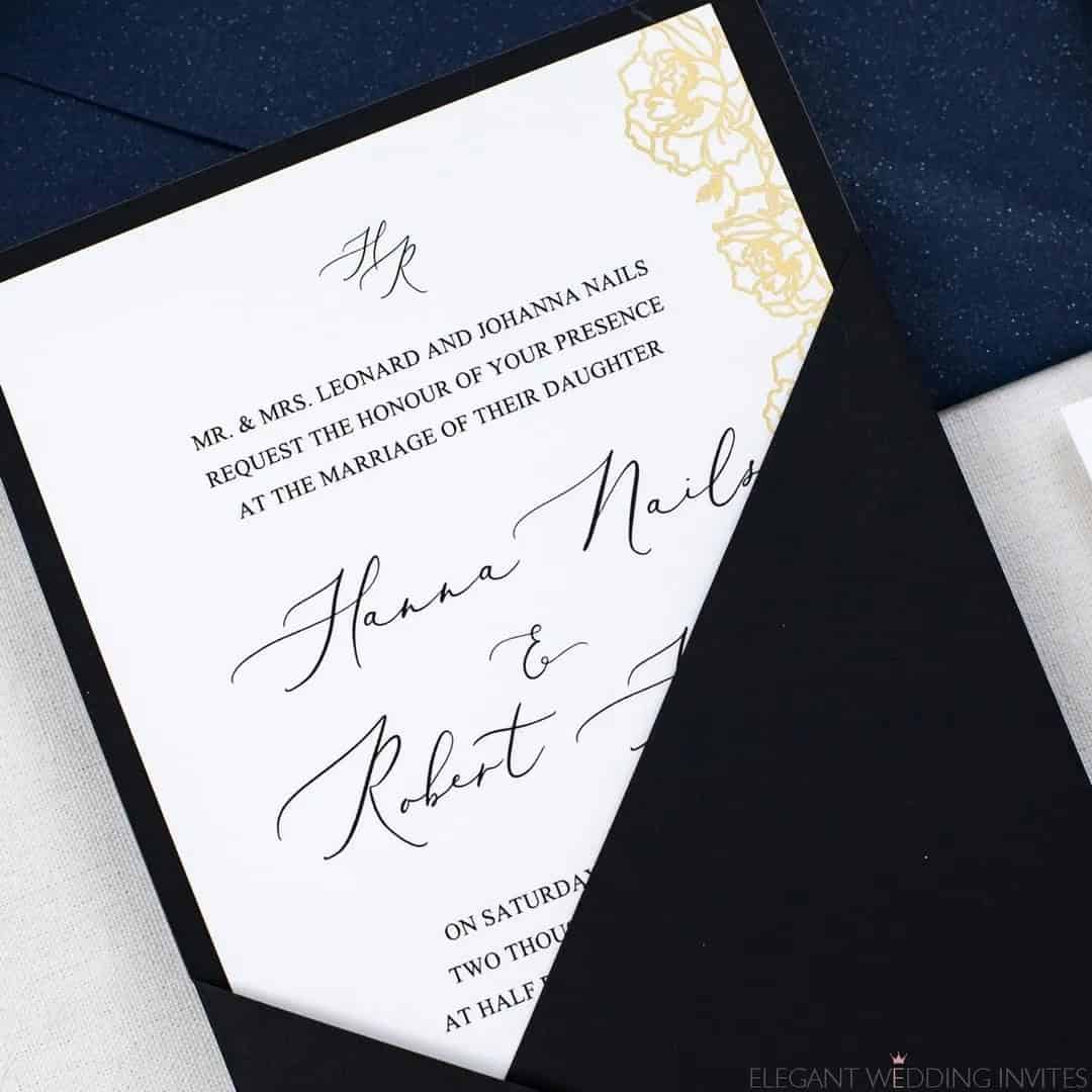 Black And White Wedding Invitations