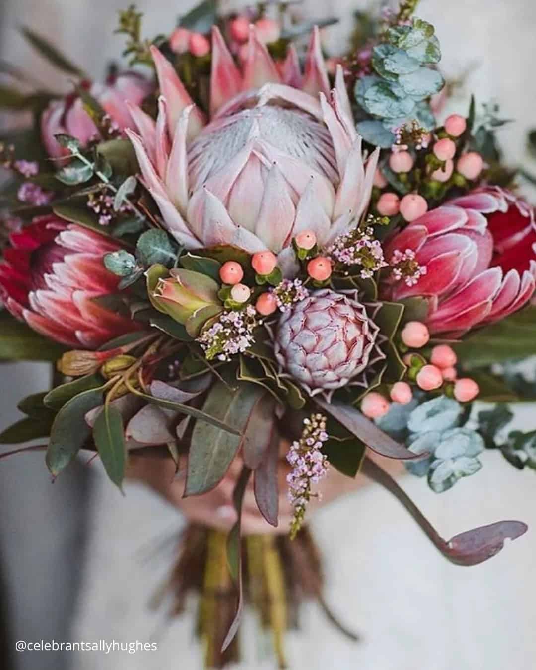 Unique Wedding Bouquets With Protea