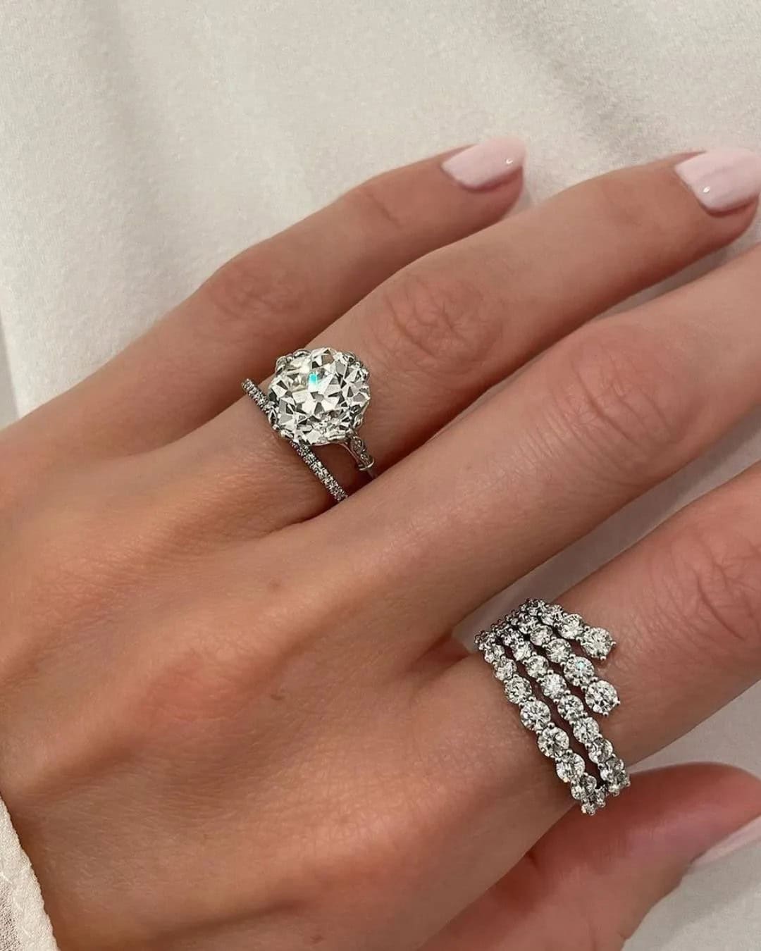 Simple Engagement Rings in Unique Sets