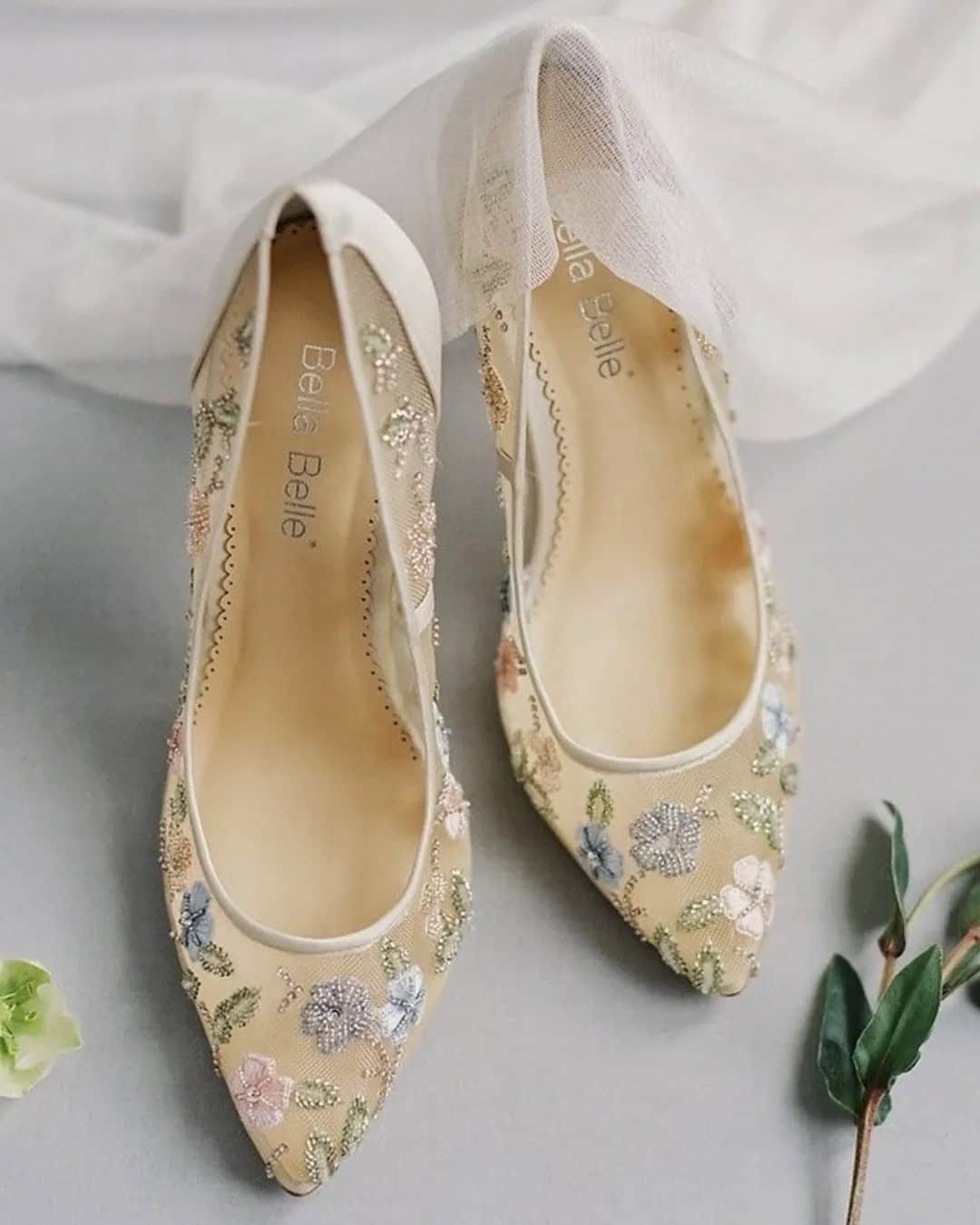 Lace Nude Wedding Party Shoes