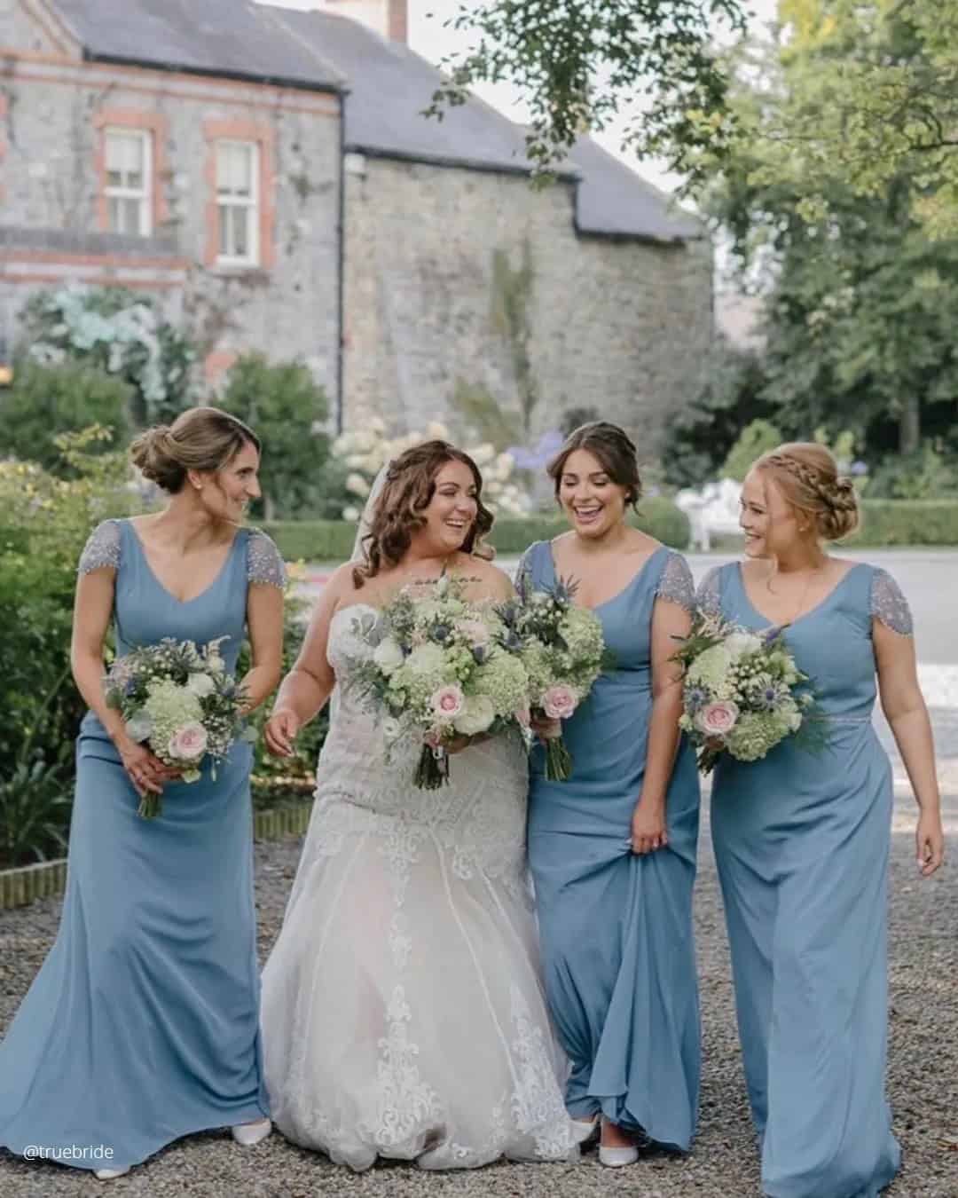 Dusty Blue Bridesmaid Dresses