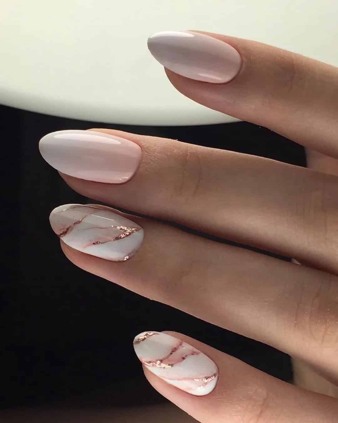 Pink and White Marble